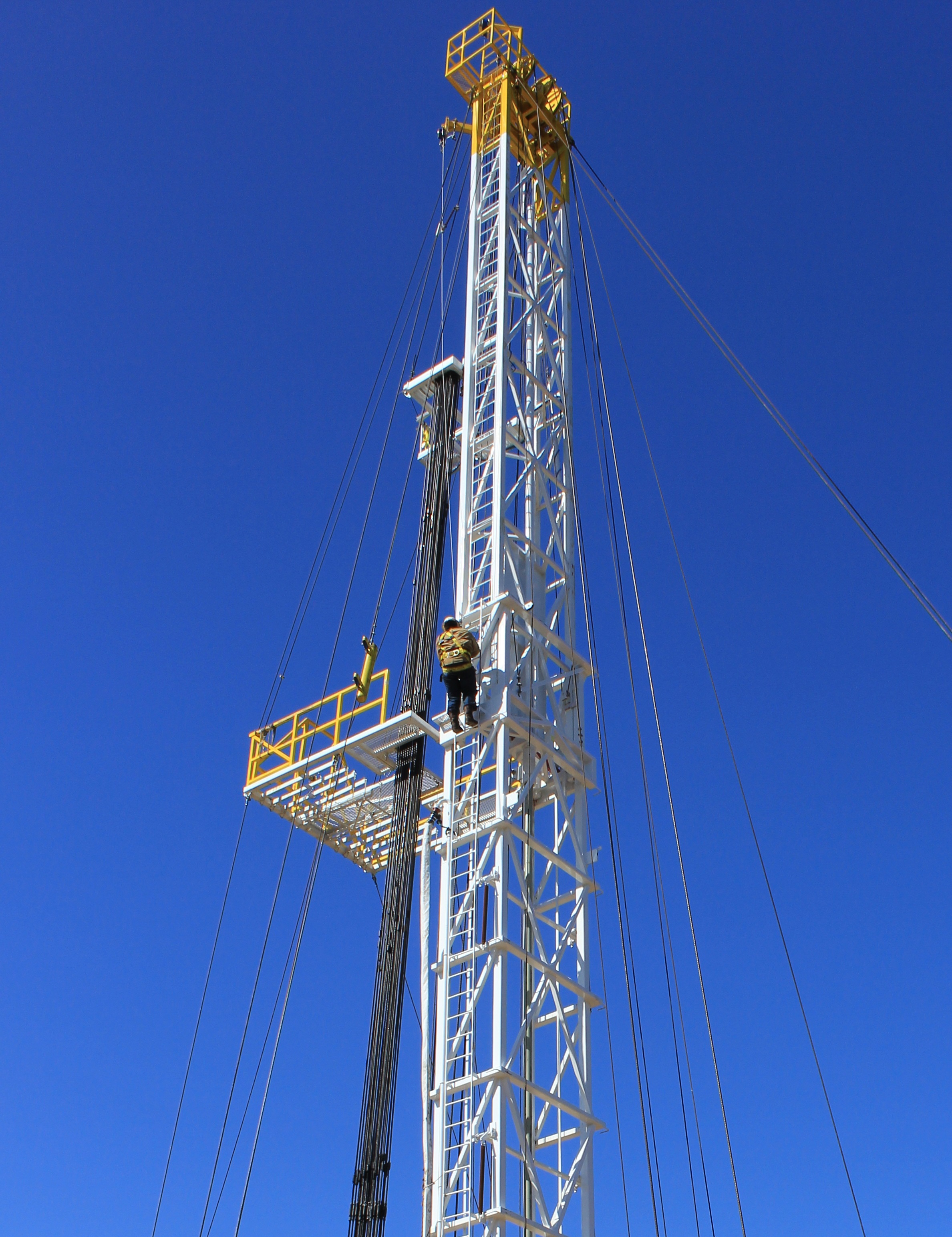 Rig worker on rig mast PESA Petroleum Exploration Society of Australia