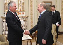 Rex Tillerson and Vladimir Putin