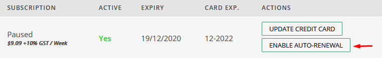 hit auto renew
