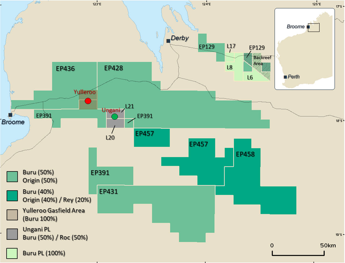 Buru Canning Basin map