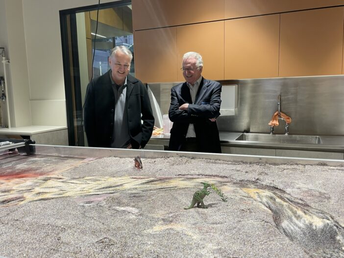 Bruce and Peter look at Sandbox